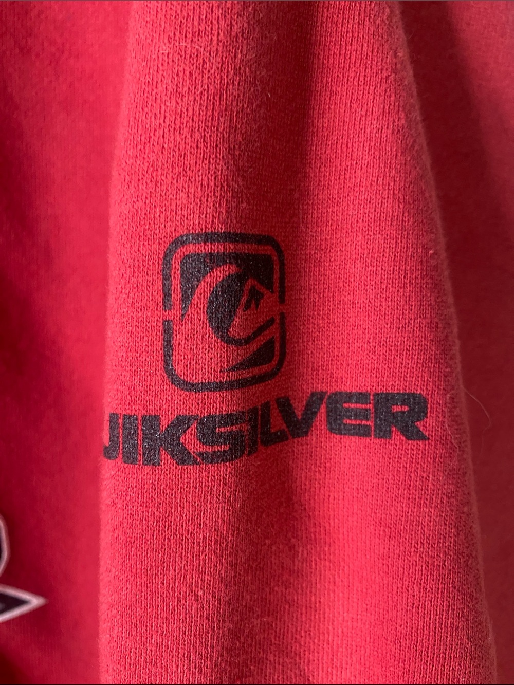 Vtg Quiksilver Men's XL Red Pullover Hoodie - Logo Fleece Sweatshirt - 1541 - Picture 10 of 11